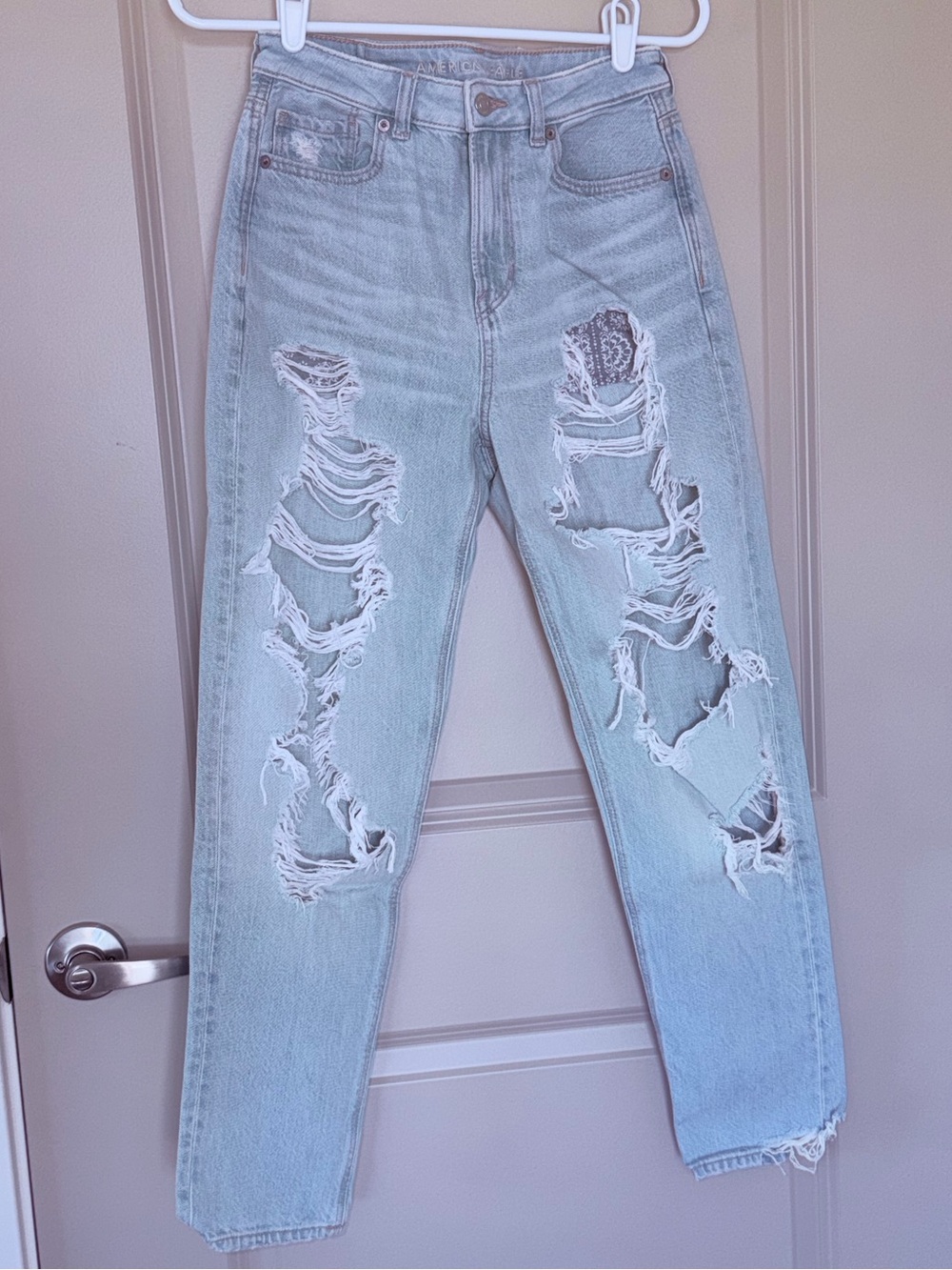 American Eagle Outfitters Size 2 Distressed Mom Jeans